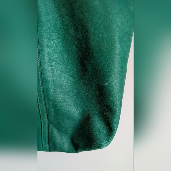 Banana Republic | Paige Pinking Sheers Tote, Kelly Green Leather Purse - Picture 12 of 16